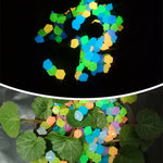 Pierre rhomboïde lumineuse en résine pour paysage d'aquarium de jardin, Couleurs mélangées, Bleu, Cyan, Vert, Blanc, Violet, Jaune, Rouge