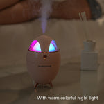 Humidificateur Y18 Mini USB Pulvérisateur de Chambre Lampe de Nuit Lumineuse, Blanc, Rose, Noir, Grain de Bois Profond, Grain de Bois Clair