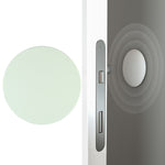 Tampon en silicone anti-collision silencieux pour poignée de porte, taille : 5 cm rond noir, 5 cm rond vert, 4,5 cm carré gris, 4,5 cm carré rose, 4,5 cm carré vert, 4,5 cm carré blanc, 4,5 cm carré noir