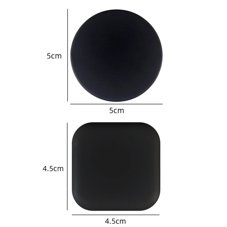 Tampon en silicone anti-collision silencieux pour poignée de porte, taille : 5 cm rond noir, 5 cm rond vert, 4,5 cm carré gris, 4,5 cm carré rose, 4,5 cm carré vert, 4,5 cm carré blanc, 4,5 cm carré noir