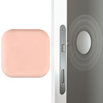 Tampon en silicone anti-collision silencieux pour poignée de porte, taille : 5 cm rond noir, 5 cm rond vert, 4,5 cm carré gris, 4,5 cm carré rose, 4,5 cm carré vert, 4,5 cm carré blanc, 4,5 cm carré noir