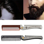Peigne Pliant Huile Tête Barbe Coiffant, Plaquage Gris, Ambre