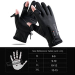 Gants chauds de sport de plein air pour l'équitation, gants de pêche sans doigts à écran tactile, M, L, XL, XXL