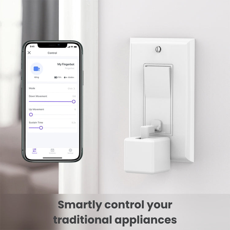 Fingerbot-01 Boutons de manipulateur multifonctions intelligents Bluetooth, blanc, noir