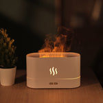 Diffuseur d'arômes flamme, veilleuse et humidificateur, Monochrome (Blanc), Monochrome (Noir)