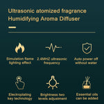 Diffuseur d'arômes flamme, veilleuse et humidificateur, Monochrome (Blanc), Monochrome (Noir)