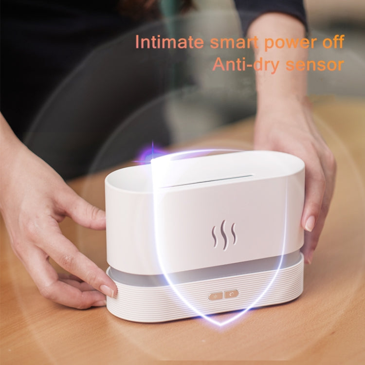 Diffuseur d'arômes flamme, veilleuse et humidificateur, Monochrome (Blanc), Monochrome (Noir)