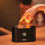 Diffuseur d'arômes flamme, veilleuse et humidificateur, Monochrome (Blanc), Monochrome (Noir)