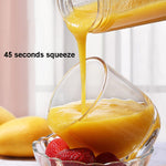 Tasse de jus de presse-agrumes électrique à 6 lames, noir, blanc, jaune, violet, vert, bleu, bleu foncé, rouge rosé