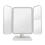 430 Lampe de table miroir de maquillage pliable à trois côtés avec LED, style enfichable, style de chargement, style de chargement à lumière tricolore