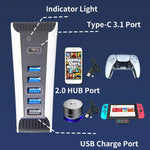 Hub USB 5 en 1 pour console PS5, pour PS5 5 en 1