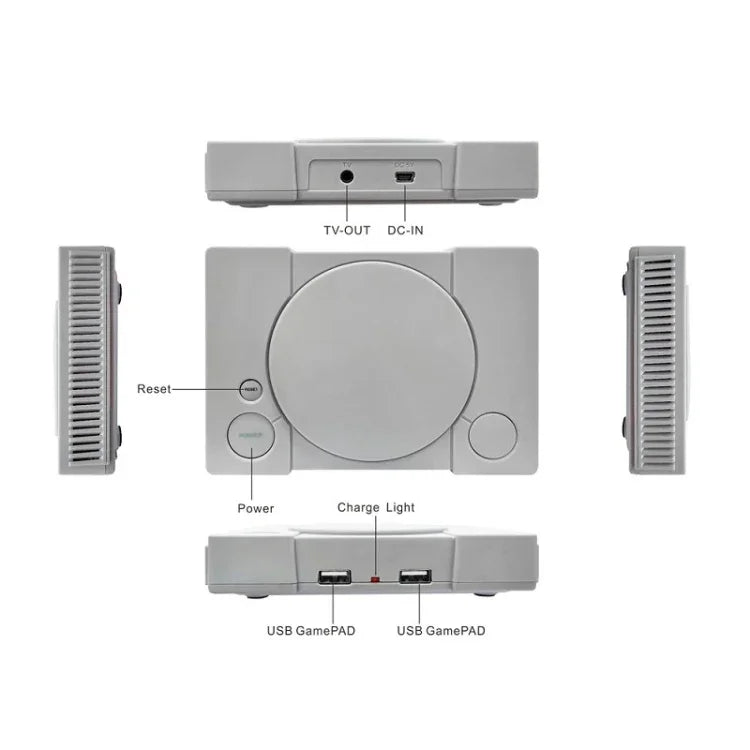 Console de jeu TV 8 bits mini double joueurs intégrée 620 jeux, PS1 mini (prise EU)