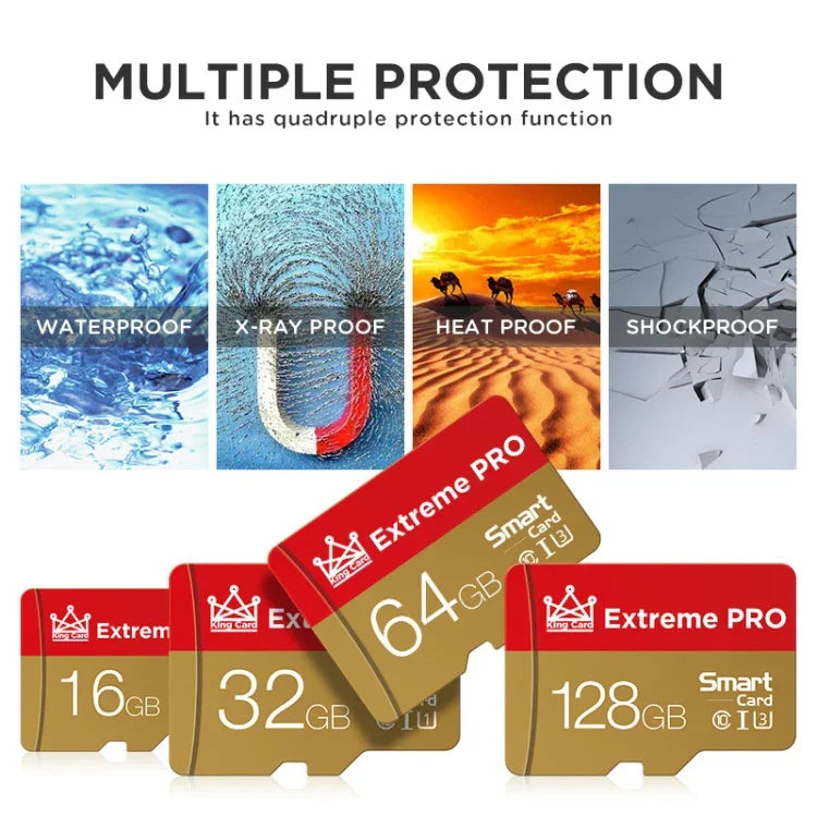 Carte mémoire de surveillance pour téléphone portable King Card RY032G518, 16 Go, 32 Go, 64 Go, 128 Go