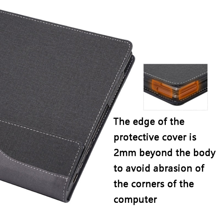 Housse d'ordinateur portable en cuir PU, pour HP Spectre X360 13-AW 13,3, pour HP Spectre X360 15-EB 15,6