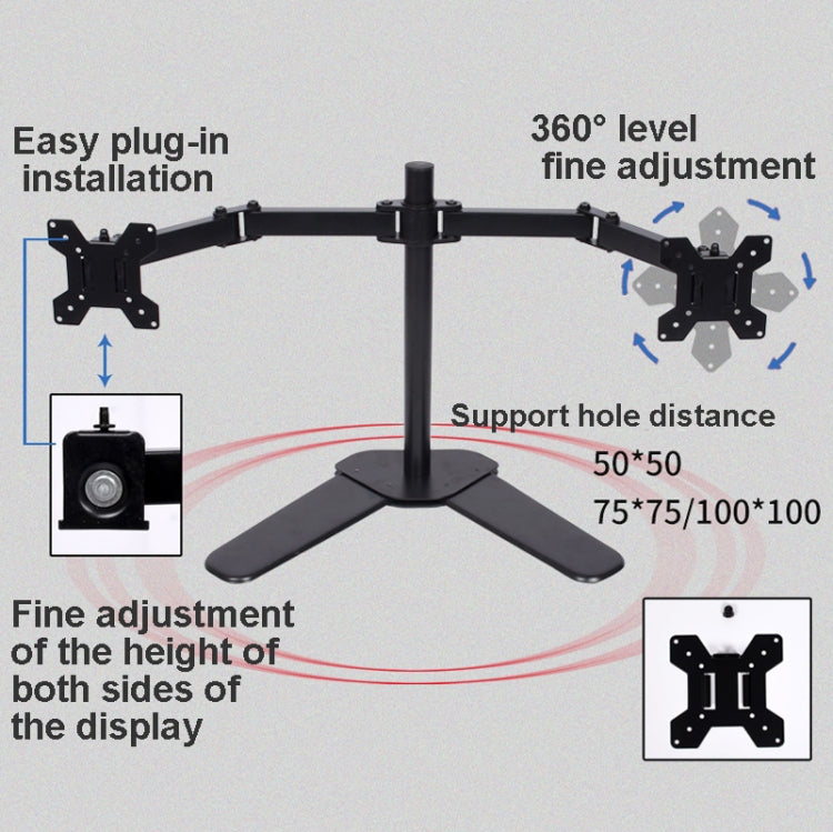 Support de levage de moniteur de bureau, support de bureau à double écran, pince de table à double écran, support de bureau à quatre écrans, pince de table à quatre écrans
