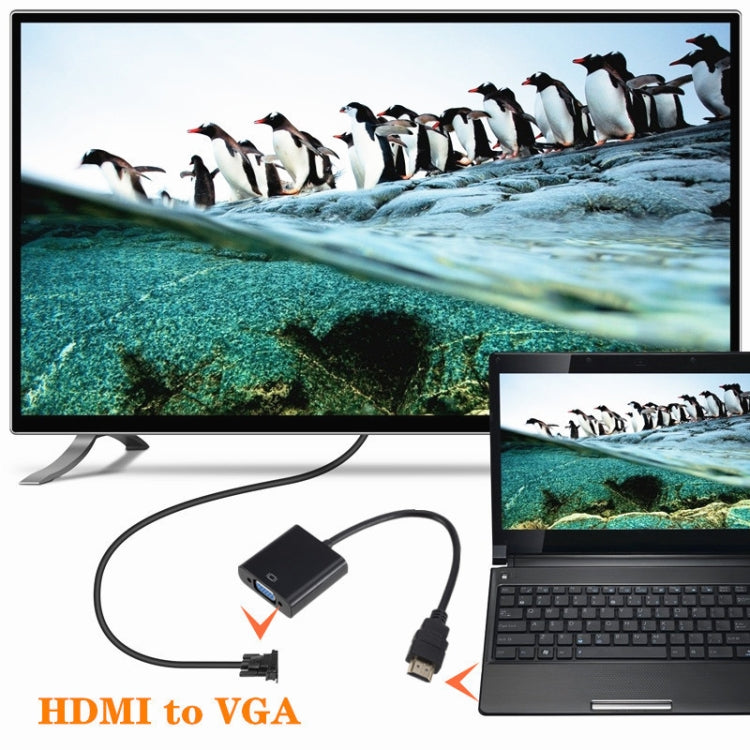 Convertisseur HDMI vers VGA HD 1080P ZHQ007, blanc, noir