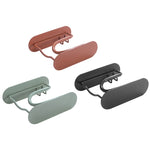 Sèche-cheveux de salle de bain sans poinçonnage, support en fer, marron, vert, noir