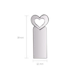 Clés USB 2.0 haute vitesse en métal en forme de cœur Zshqu2, 4 Go, 8 Go, 16 Go, 32 Go, 64 Go, 128 Go