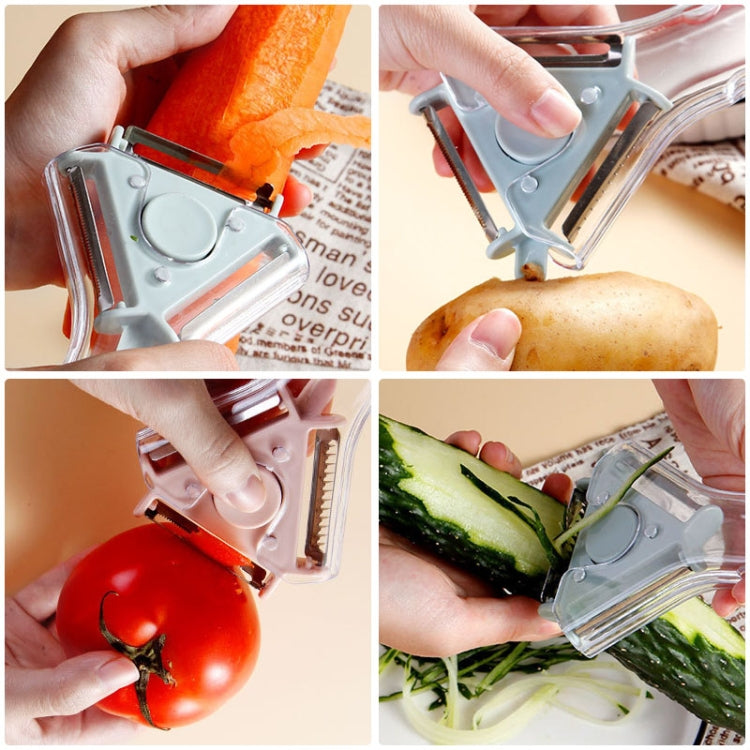 2 ÉPLUCHEURS 3 EN 1 Pour Légumes Et Fruits, Rose, Vert, Bleu
