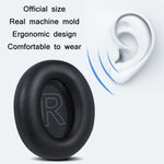 2x housses d'écouteurs en cuir protéiné et éponge pour Anker Soundcore Life, Q10 (Noir), Q10 (Noir+Rouge), Q10 (Bleu+Orange), Q20 (Noir), Q30 (Noir), Q30 (Bleu Foncé), Q30 (Rose Clair), Q35 (Noir), Q35 (Bleu Foncé), pour Anker Soundcore Life Q35