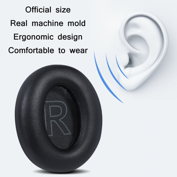2x housses d'écouteurs en cuir protéiné et éponge pour Anker Soundcore Life, Q10 (Noir), Q10 (Noir+Rouge), Q10 (Bleu+Orange), Q20 (Noir), Q30 (Noir), Q30 (Bleu Foncé), Q30 (Rose Clair), Q35 (Noir), Q35 (Bleu Foncé), pour Anker Soundcore Life Q35