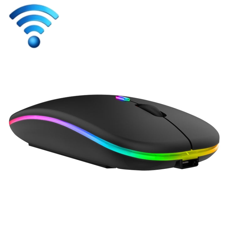C7002 Souris sans fil lumineuse colorée 4 boutons 2400 DPI, 2.4G Blanc, 2.4G Or Rose, 2.4G Noir, 2.4G Gris Argenté, Double mode Blanc, Double mode Noir, Double mode Argent, Double mode Or