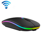 C7002 Souris sans fil lumineuse colorée 4 boutons 2400 DPI, 2.4G Blanc, 2.4G Or Rose, 2.4G Noir, 2.4G Gris Argenté, Double mode Blanc, Double mode Noir, Double mode Argent, Double mode Or