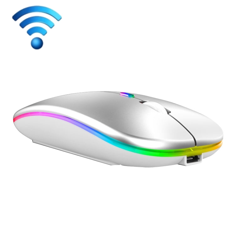 C7002 Souris sans fil lumineuse colorée 4 boutons 2400 DPI, 2.4G Blanc, 2.4G Or Rose, 2.4G Noir, 2.4G Gris Argenté, Double mode Blanc, Double mode Noir, Double mode Argent, Double mode Or