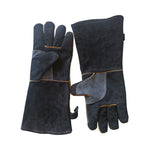1 paire de gants de soudure en cuir de vache résistants aux coupures pour jardinage extérieur, longueur 35 cm, 40 cm