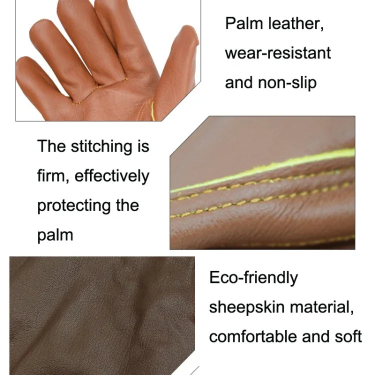 1 paire de gants de jardinage en cuir anti-coupures à motifs floraux, Taille : S, M, L, XL