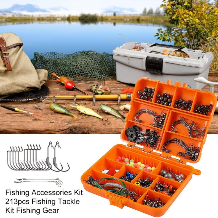 Set d'accessoires pour hameçon calamar de route 213 pièces, 213 pièces (orange), 213 pièces (noir)