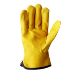 1 paire de gants de jardinage résistants à l'usure en cuir de vache JJ-1011, tailles : M, L, XL