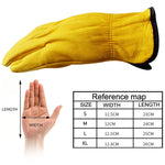 1 paire de gants de jardinage résistants à l'usure en cuir de vache JJ-1011, tailles : M, L, XL