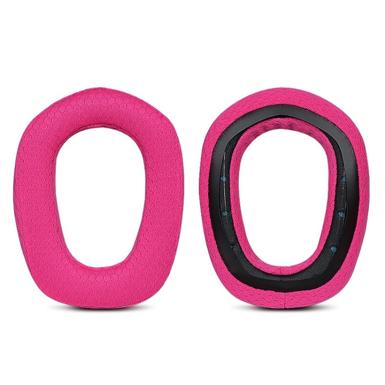 2 coussinets d'oreille en éponge pour Logitech G435, cache-oreilles rose rouge, cache-oreilles bleu, bandeau noir, bandeau violet, bandeau bleu