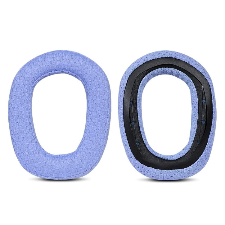 2 coussinets d'oreille en éponge pour Logitech G435, cache-oreilles rose rouge, cache-oreilles bleu, bandeau noir, bandeau violet, bandeau bleu