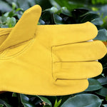 1 paire de gants de jardin JJ-GD305 en cuir véritable, résistants aux coupures et aux perforations, taille : S, M, L, XL