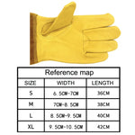 1 paire de gants de jardin JJ-GD305 en cuir véritable, résistants aux coupures et aux perforations, taille : S, M, L, XL