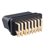J1962f OBD2 16PIN 90 Degree Bend Female Head Connector, Gold Plated, 16PIN 90 Degree  Bend