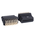 J1962f OBD2 16PIN 90 Degree Bend Female Head Connector, Gold Plated, 16PIN 90 Degree  Bend