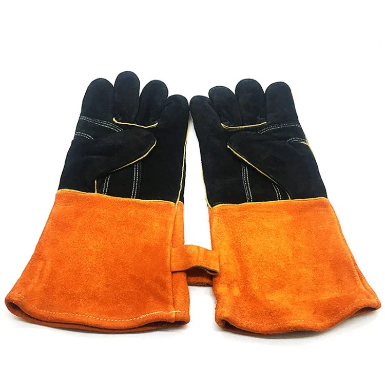 1 Paire de Gants de Soudure JJ-S2011 en Cuir Véritable Anti-Coupure pour Jardin Extérieur, JJ-S2011