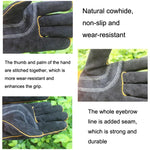 1 Paire de Gants de Soudure JJ-S2011 en Cuir Véritable Anti-Coupure pour Jardin Extérieur, JJ-S2011