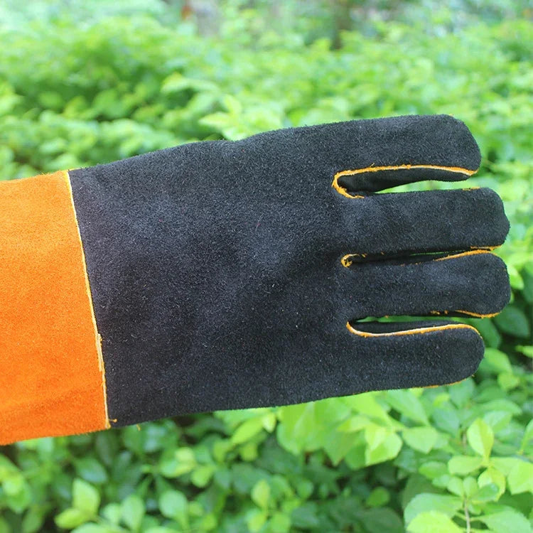 1 Paire de Gants de Soudure JJ-S2011 en Cuir Véritable Anti-Coupure pour Jardin Extérieur, JJ-S2011