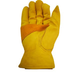 1 paire de gants de sécurité de travail en cuir véritable pour jardinage extérieur JJ-1004, tailles S, M, L, XL