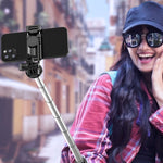 Perche à selfie Bluetooth sans fil avec support télescopique pour live, Spécification : Q05 (noir), Q05S (noir avec lumière de remplissage)