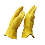 1 paire de gants de sécurité JJ-5002 en cuir véritable pour l'équitation et le jardinage, tailles : S, M, L, XL