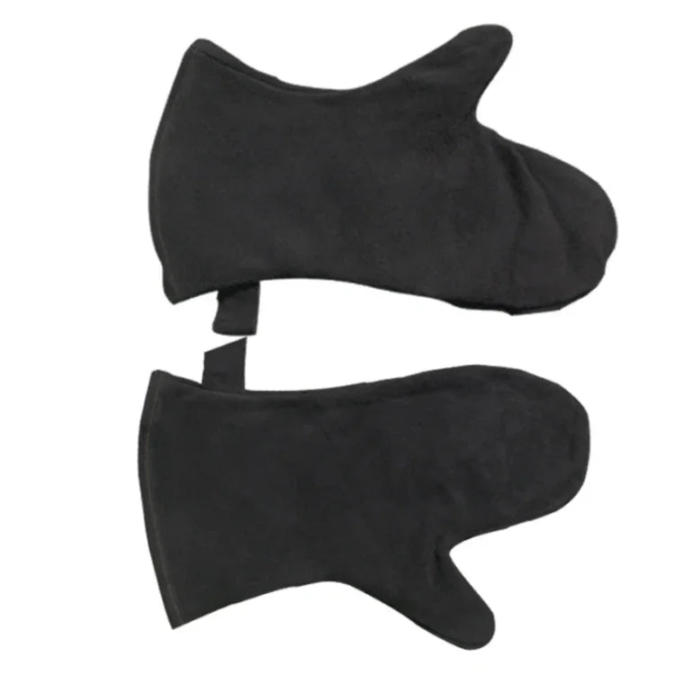 1 paire de gants isolants en cuir véritable pour barbecue d'extérieur, KX139