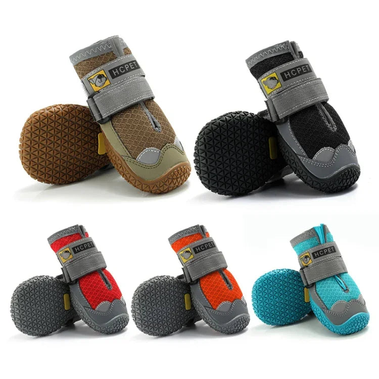 Lot de 4 chaussures pour chien en filet respirant HCPET, n° 1 (4 cm), n° 2 (4,5 cm), n° 3 (5 cm), n° 4 (5,5 cm), n° 5 (6 cm), n° 6 (6,5 cm), n° 7 (7 cm), n° 8 (7,5 cm)