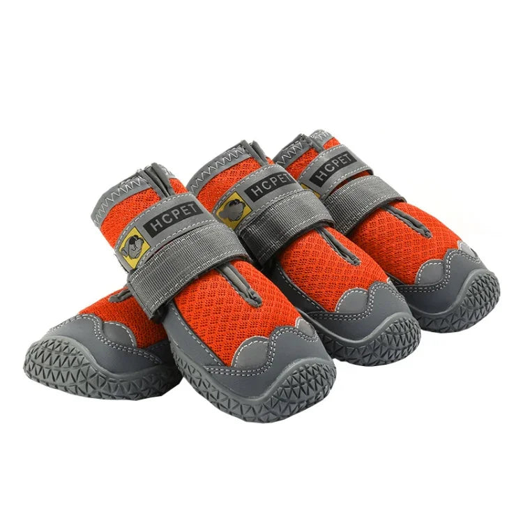 Lot de 4 chaussures pour chien en filet respirant HCPET, n° 1 (4 cm), n° 2 (4,5 cm), n° 3 (5 cm), n° 4 (5,5 cm), n° 5 (6 cm), n° 6 (6,5 cm), n° 7 (7 cm), n° 8 (7,5 cm)