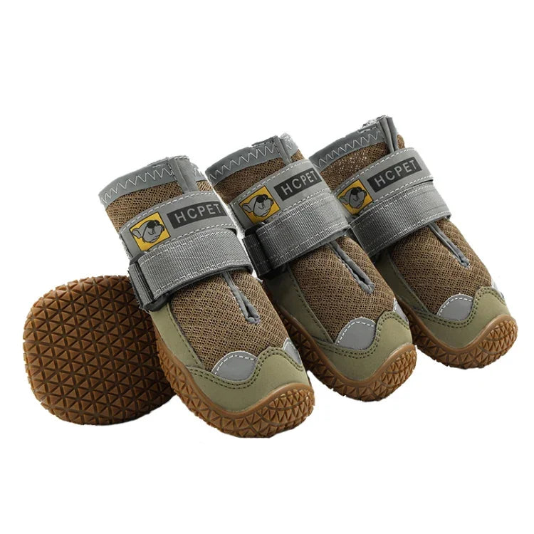 Lot de 4 chaussures pour chien en filet respirant HCPET, n° 1 (4 cm), n° 2 (4,5 cm), n° 3 (5 cm), n° 4 (5,5 cm), n° 5 (6 cm), n° 6 (6,5 cm), n° 7 (7 cm), n° 8 (7,5 cm)