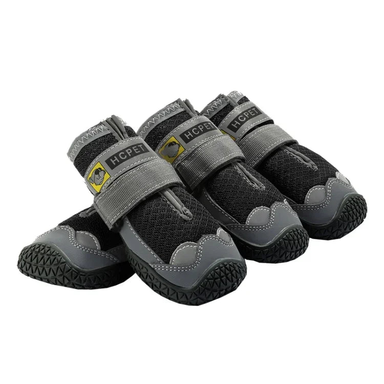 Lot de 4 chaussures pour chien en filet respirant HCPET, n° 1 (4 cm), n° 2 (4,5 cm), n° 3 (5 cm), n° 4 (5,5 cm), n° 5 (6 cm), n° 6 (6,5 cm), n° 7 (7 cm), n° 8 (7,5 cm)